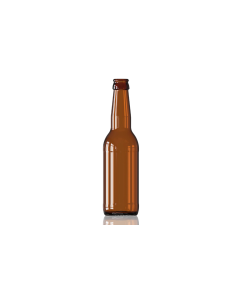 330ml amber glass beer bottle with a crown cap, perfect for home brewing and storing beer. Classic design with 330ml capacity