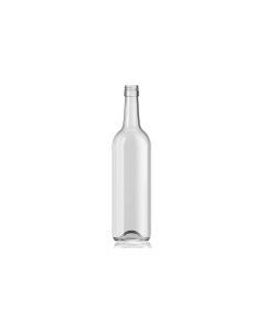 750ml flint Bordeaux glass wine bottle with a screw lid, perfect for juices, water, soft drinks, wine, and ginger wine. Stylish and durable design for versatile use